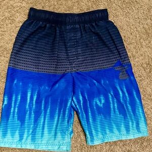 Under Armour Navy and Aqua Gradient Swim Shorts
